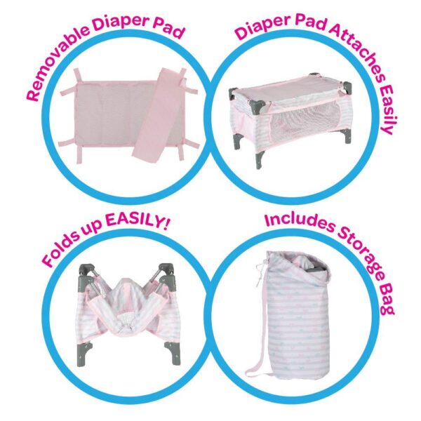 Deluxe Pack N Play Pink - Image 4