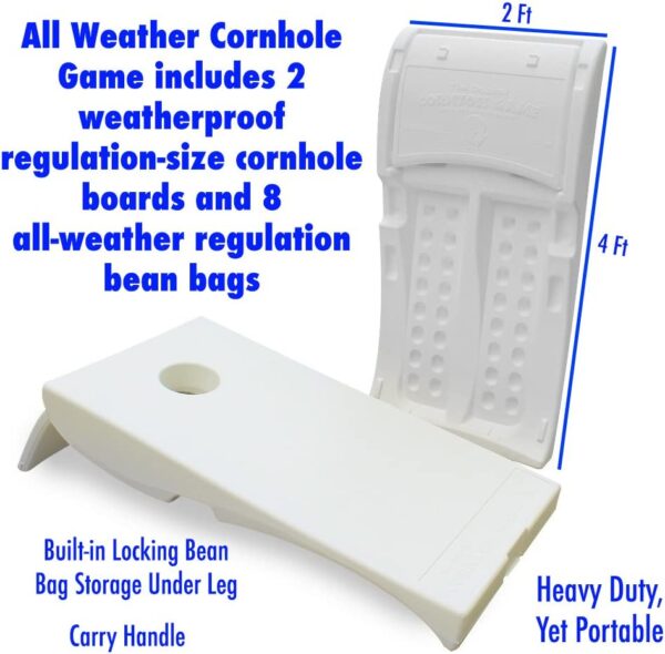 All Weather Corntoss Game - White,   48"x24"x8" - Image 6