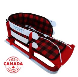 Image of Child Sled Red With Seat Belt – BeaverSnow