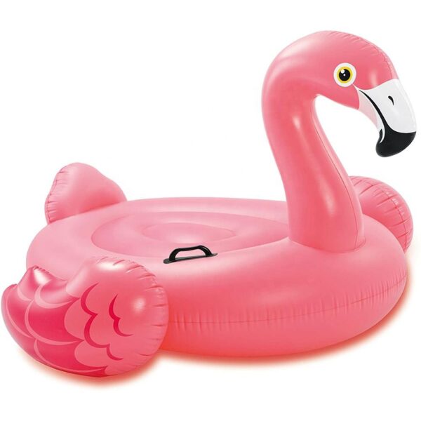 Inflatable Pink Flamingo Pool Ride On Toy