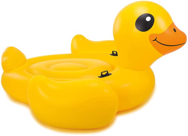 Inflatable Yellow Duck Pool Ride On Toy