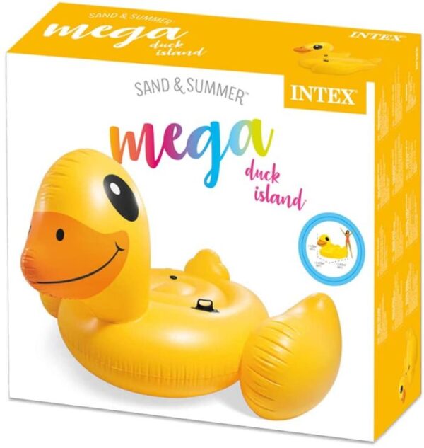 Inflatable Yellow Duck Pool Ride On Toy - Image 2