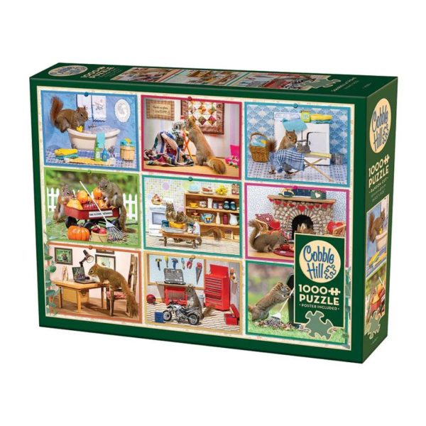 1000 Pc Puzzle - Squirrels at Home