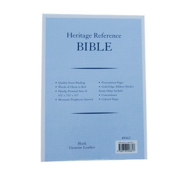 KJV Heritage Black Reference Bible -Genuine Leather - Image 2