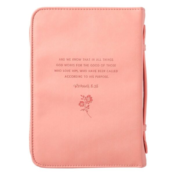 BC: He Works All Things for Good Peach Floral Faux Leather Large - Image 2