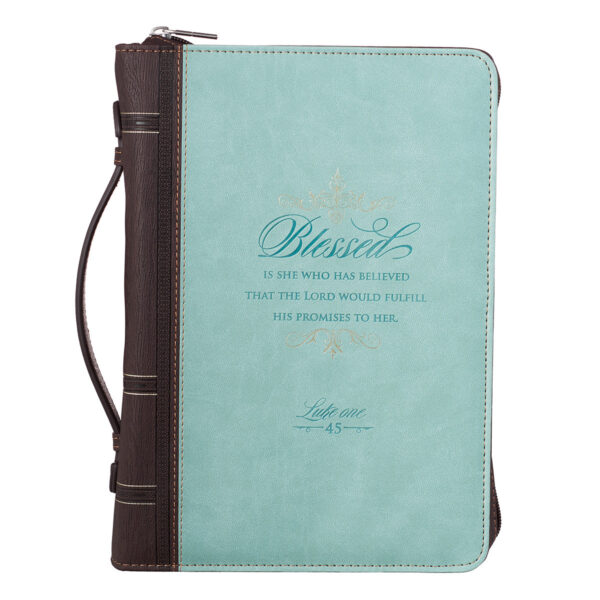 BC: Fashion Teal/Brown Blessed Luke 1:45 - Large