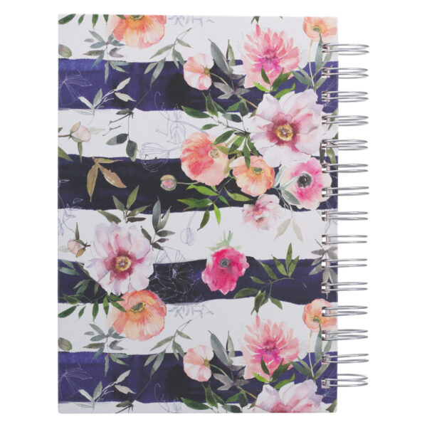Bless You and Keep You White and Pink Floral Wirebound Journal - Numbers 6:24-25 - Image 2