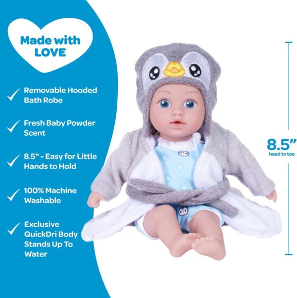 Bathtime Baby Tot Penguin - 8.5" - Image 4