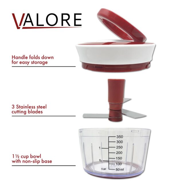 Food Chopper 400 ml Pull String VTF1202 - Image 5