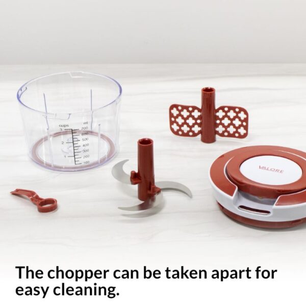 Food Chopper 870 ml Pull String Multi-Function VTF1101 - Image 5