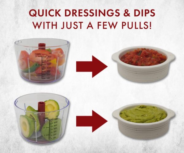 Food Chopper 870 ml Pull String Multi-Function VTF1101 - Image 7