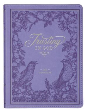 Devotional Trusting God Purple Faux Leather