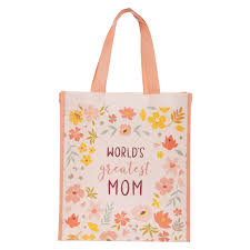 Image of Tote Floral Print World’s Greatest Mom