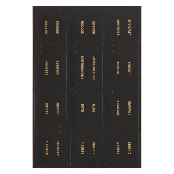 Bible Indexing Tabs Black w/Gold Foil