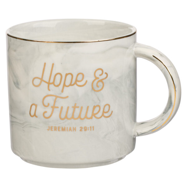 DWSO Hope and a Future White Ceramic Coffee Mug - Jeremiah 29:11