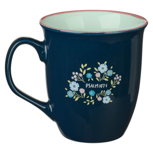 DWSO Mug White/Navy Floral God is Good - Image 2