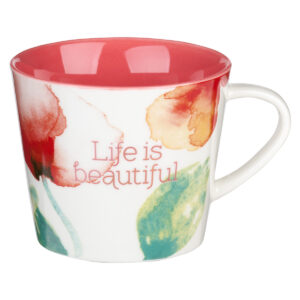 Image of DWSO Mug Coral Poppies Beautiful