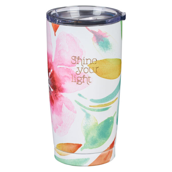 DWSO SS Travel Mug Pink Daisies Shine