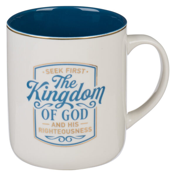 DWSO Mug White/Blue Seek First The Kingdom of God Matt. 6:33