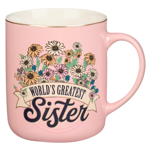 DWSO Mug Pink/White Daisies World's Greatest Sister