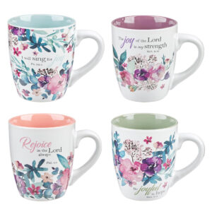 Image of Rejoice Collection – 4 Pc Ceramic Coffee Mug Set