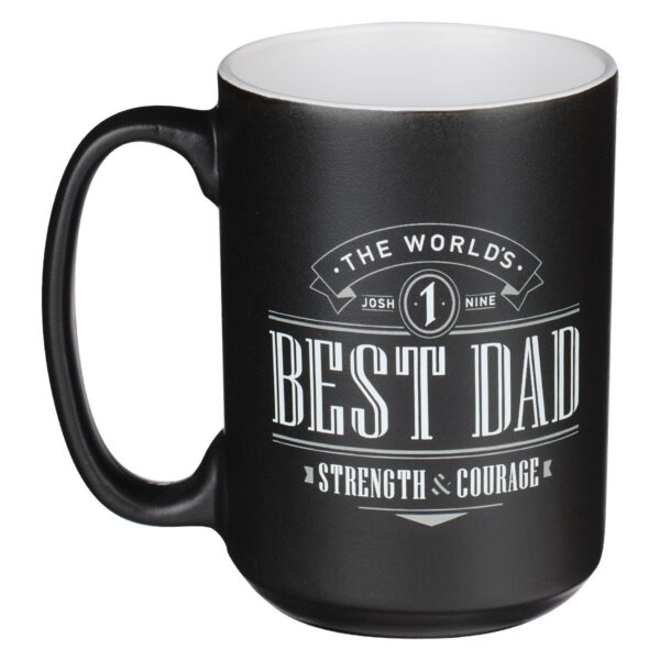 Ceramic Mug Best Dad Joshua 1:9 - Image 2