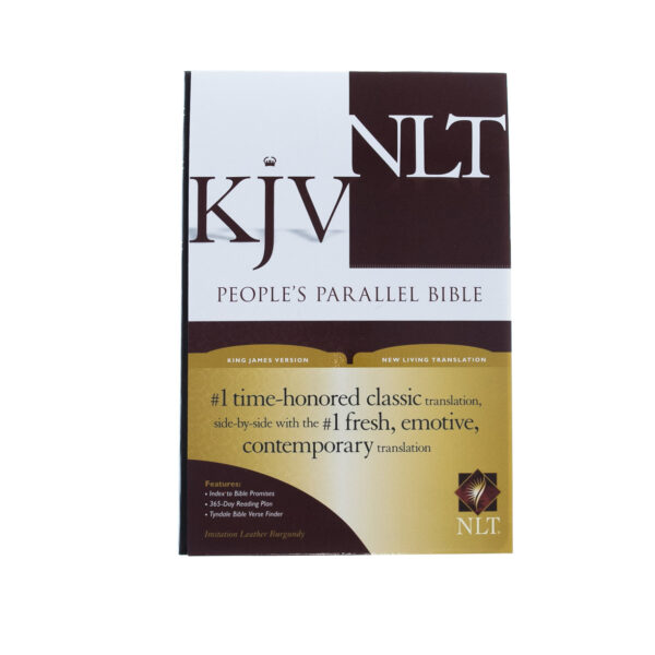 KJV/NLT People's Parallel Bible-Burgundy Imitation Leather - Image 2