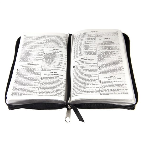 KJV Compact Bible-Black LuxLeather w/Zipper - Image 4