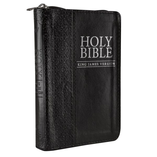 KJV Compact Bible-Black LuxLeather w/Zipper - Image 5