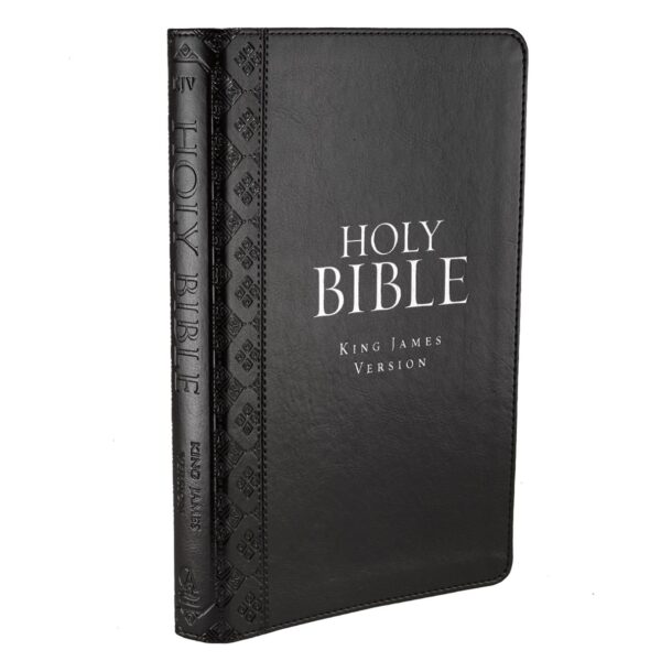 KJV Black Faux Leather Deluxe Gift Bible with Thumb Index - Image 4