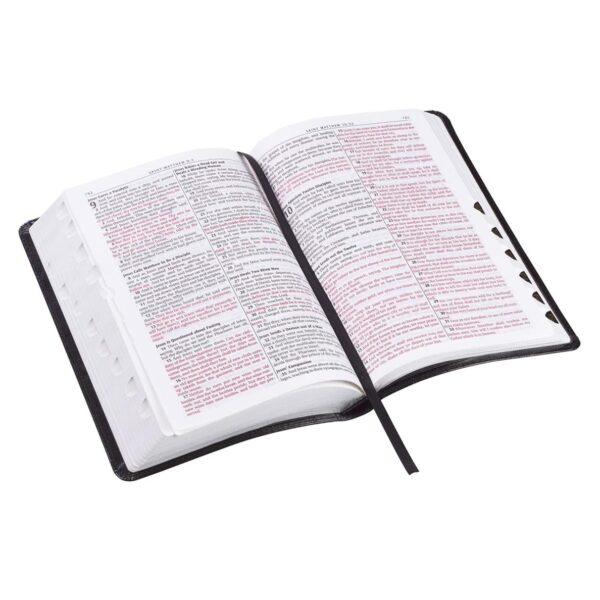 KJV Black Faux Leather Deluxe Gift Bible with Thumb Index - Image 8