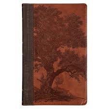 Image of KJV Bible Giant Print Faux Leather Hardcover Brown Trust Tree