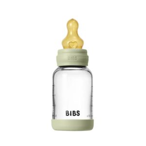 Baby Glass Bottle Set 4oz Latex - Sage