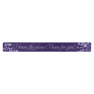 Image of Magnetic Strip Purple Floral I Know the Plans Jer. 29:11
