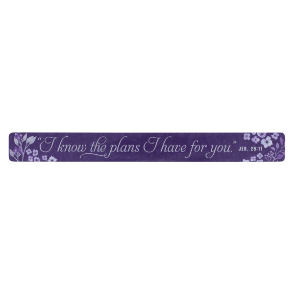 Magnetic Strip Purple Floral I Know the Plans Jer. 29:11
