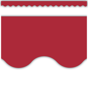 Image of Cranberry Red Scalloped Border Trim