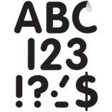 Image of Black 4 Classic Self-Adhesive Letters Uppercase