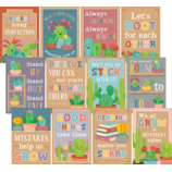 Happy Cactus Crew Positive Sayings Small Poster Pack