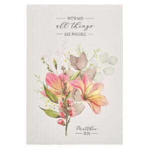 Image of Notepad Floral All Things are Possible Matt. 19:26