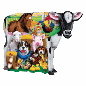 Image of 100 Pc Farm Friends Shaped Puzzle