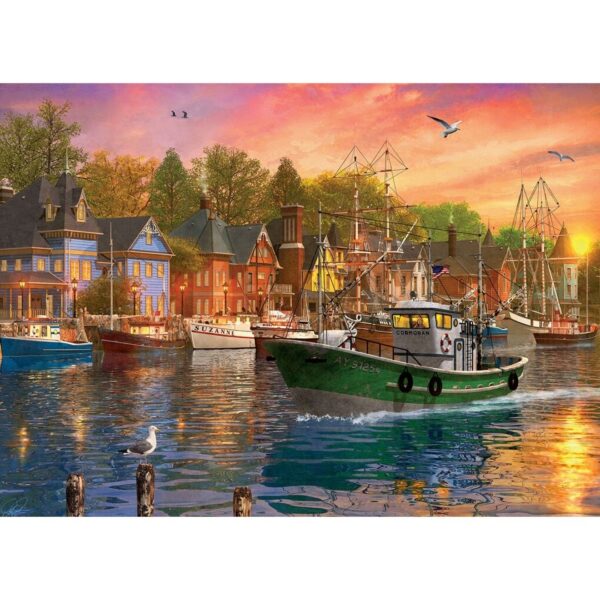 1000 Pc Puzzle - Harbor Sunset - Image 2