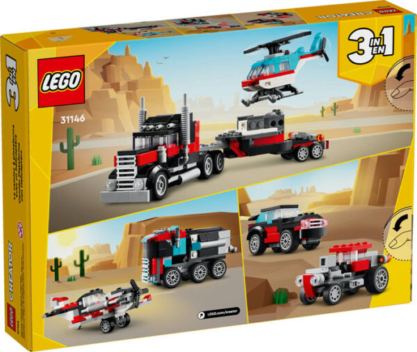 Lego Creator Flatbed Truck with Helicopter V39 - 31146 - Image 2