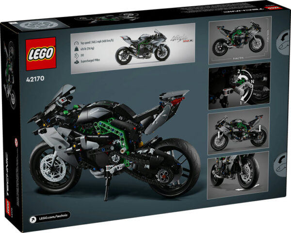 Lego Technic Kawasaki Ninja H2R Motorcycle V39 - 42170 - Image 2
