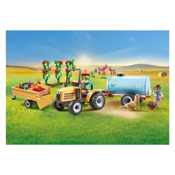 Playmobil Country - Tractor w/ Trailer & Water Tank - Image 3