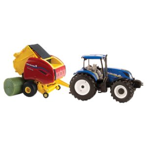 1:32 New Holland T6.180 and 560 Round Baler Set