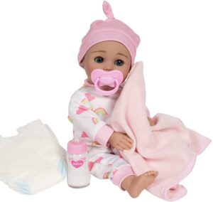 Rainbow Hugs 7 Pc Baby Doll Nurturing Gift Set 13"