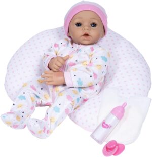 Sunshine Pink - 7 Pc Baby Doll Nurturing Gift Set 13"