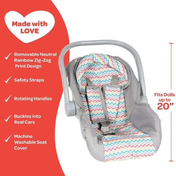 Zig Zag Rainbow Car Seat - Image 5