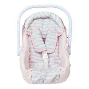 Classic Pastel Pink Car Seat Carrier (White Handle)